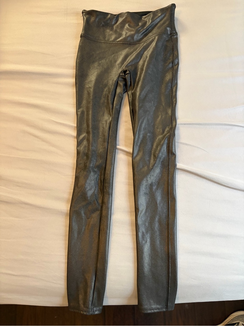 SPANX Metallic Charcoal High-Rise Jeggings